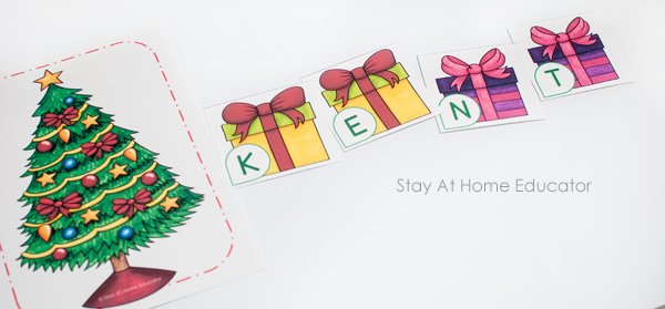 Use the Christmas letter printable cards to make names