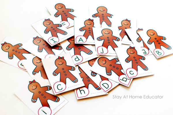 Printable cards for a gingerbread man theme