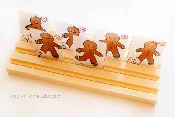Gingerbread man theme card game for kids