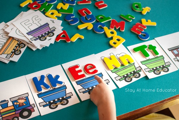 5 ways to play and learn with an alphabet train letter activity