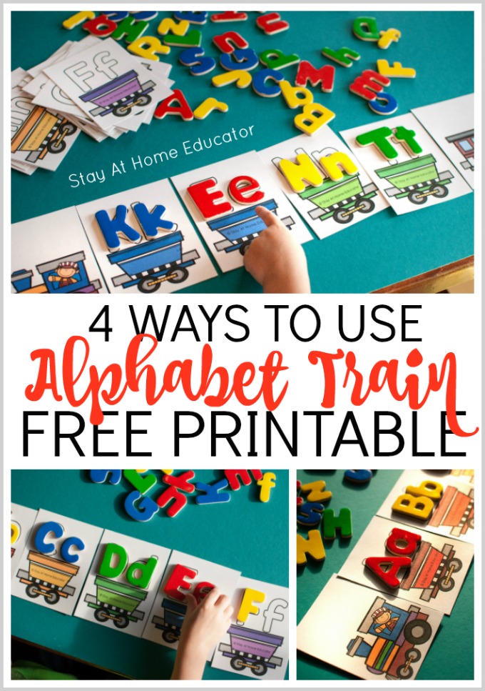 4 ways to use free printable alphabet train letter activity