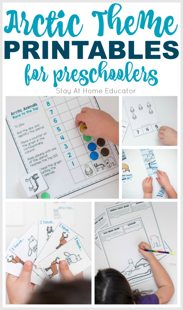 Arctic theme printables for preschoolers