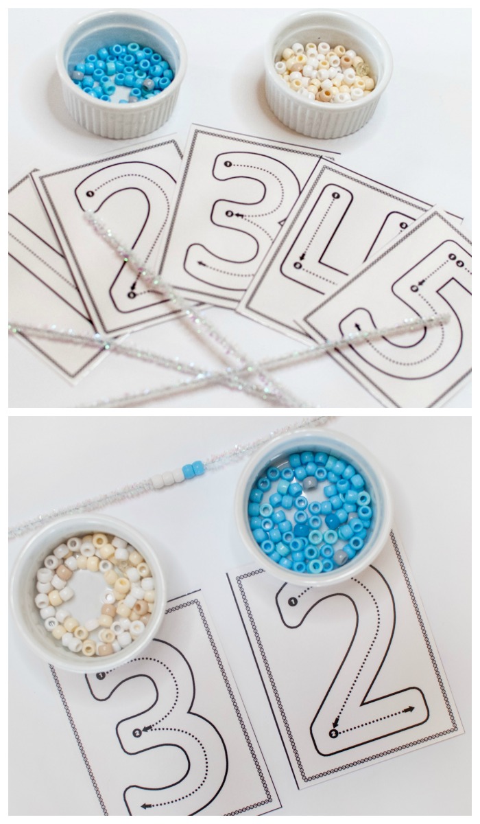 download your free number formation tracing cards and teach counting skills with this simple icicles and snowballs preschool winter theme activity