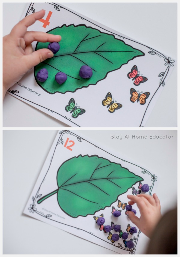These Butterfly Counting Mats are a perfect way to teach teen numbers to preschoolers. It is engaging, hands on and full of color! 