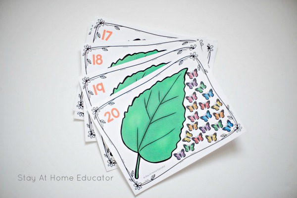 These Butterfly Counting Mats are a perfect way to teach teen numbers to preschoolers. It is engaging, hands on and full of color! 