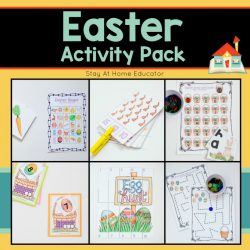 easter activity pack of printable for preschool 