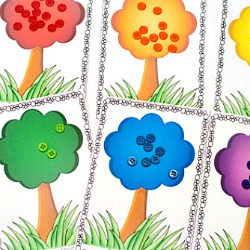 rainbow trees color sorting activity for preschool