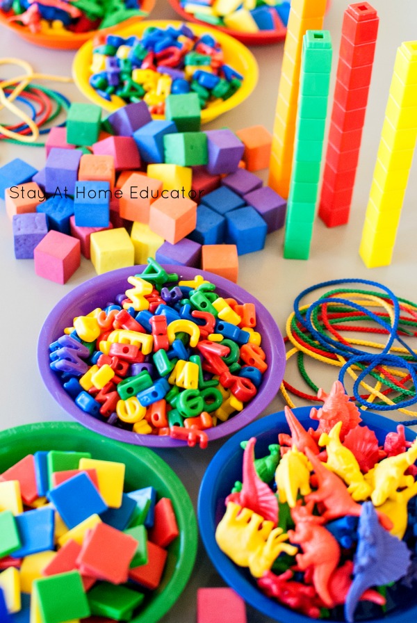 rainbow math materials for teaching colors to preschoolers
