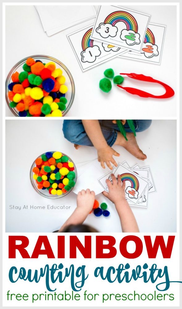 rainbow themed math activities for preschoolers