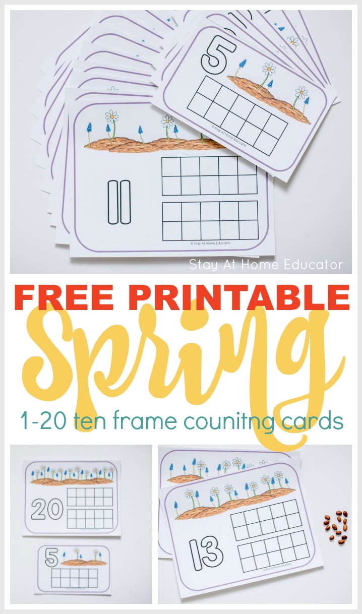 A Gardening Printable For Preschoolers to bring fun learning into Spring. This ten frame activity is perfect for introducing and practicing counting from 1-20!