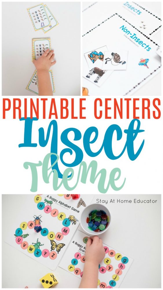 preschool insect theme printable