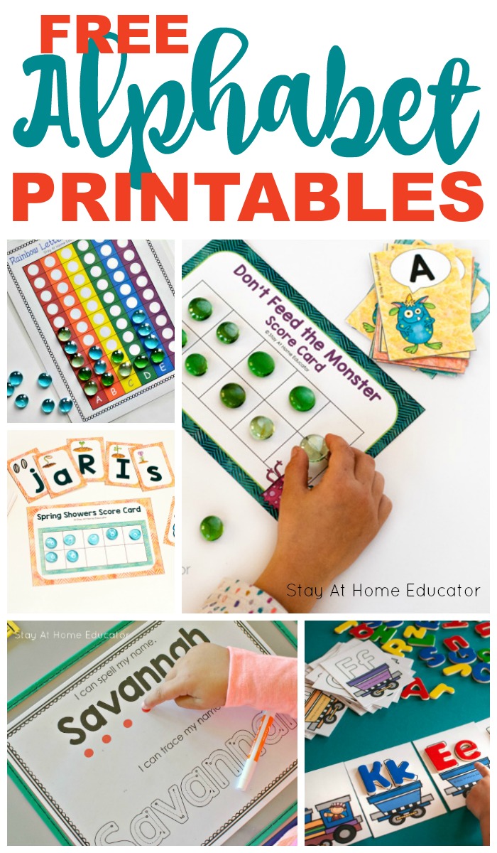 9 Free Alphabet Printables For Preschoolers Stay At Home Educator