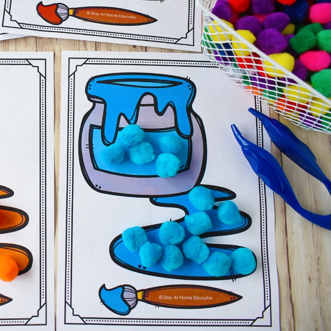 6 Different Activity Ideas To Teach Colors To Toddlers. Kids will enjoy these games that will help them identify and speak different colors!!