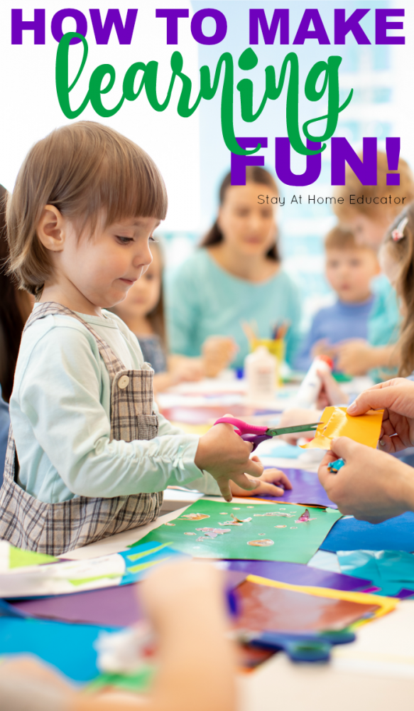 make learning fun for a preschooler