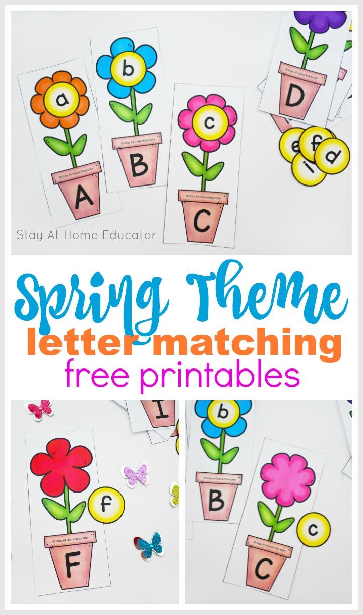 A fun Alphabet Spring Theme Printable set that will help your preschoolers with letter recognition, identification as well as upper and lowercase. 