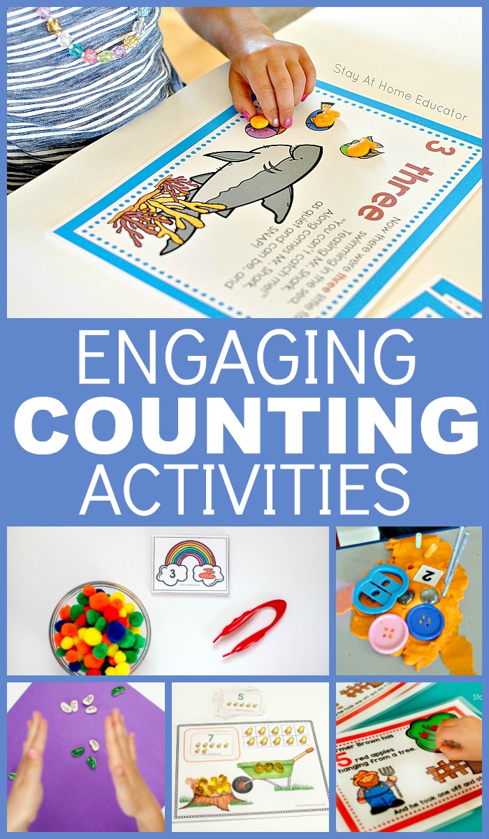 This is the ultimate list of preschool counting activities. Hands-on activities and free counting activities for preschoolers, too!