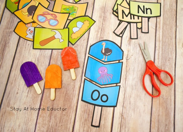 Summer themed literacy activity to help preschoolers learn and practice beginning sounds. 
