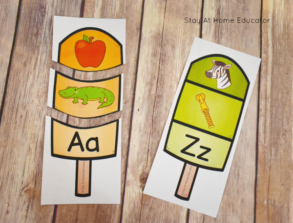 Colorful popsicles printables to help preschoolers practice beginning sounds. 
