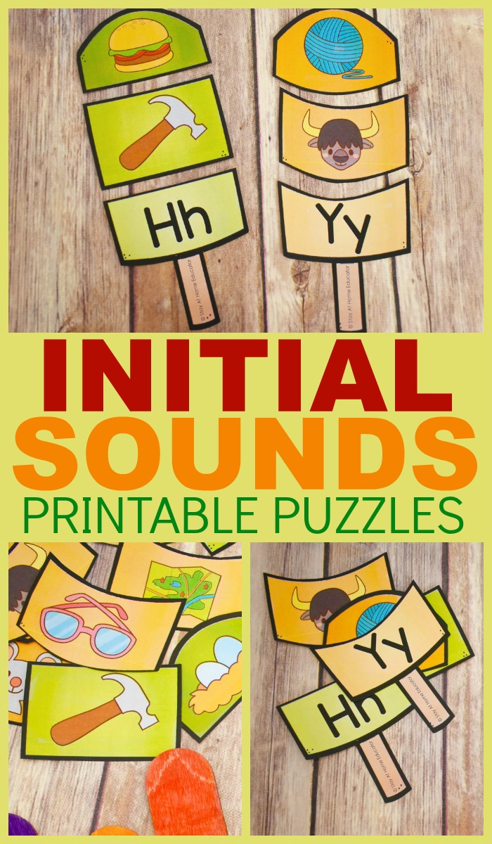 Teach your preschooler beginning sounds this summer with these free printable popsicle puzzles