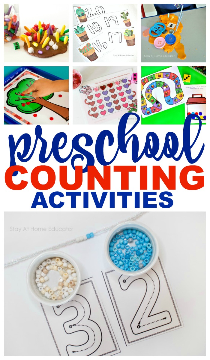 This is the ultimate list of preschool counting activities. Hands-on activities and free counting activities for preschoolers, too!