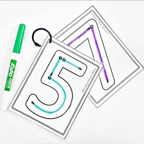 Image for Free Number Formation Cards to Add to Your Preschool Writing Center