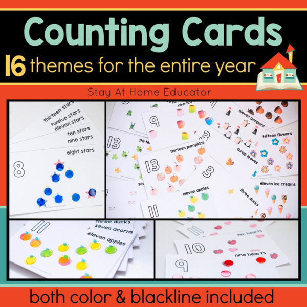 Counting Cards for the Entire Year (16 Themes)