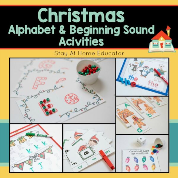 Christmas Themed Alphabet Activities for Preschoolers