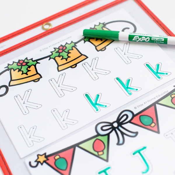 Christmas alphabet activities | Christmas letter recognition activities, beginning sound, sight words | Christmas literacy activities for preschoolers | Christmas alphabet letter tracing