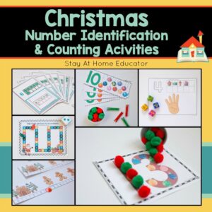 Christmas Number Identification and Counting Activities for Preschoolers