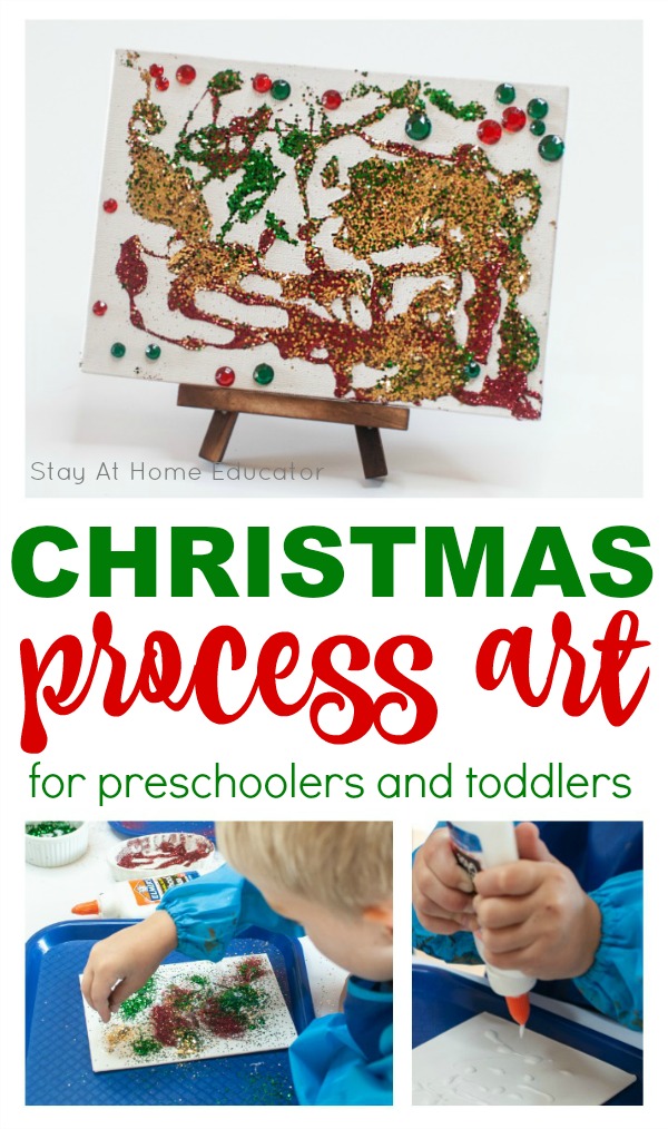 Christmas process art pretty enough to be a gift, kid-made gift