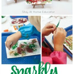 Christmas process art for preschoolers | toddler holiday process art | process art for preschoolers |