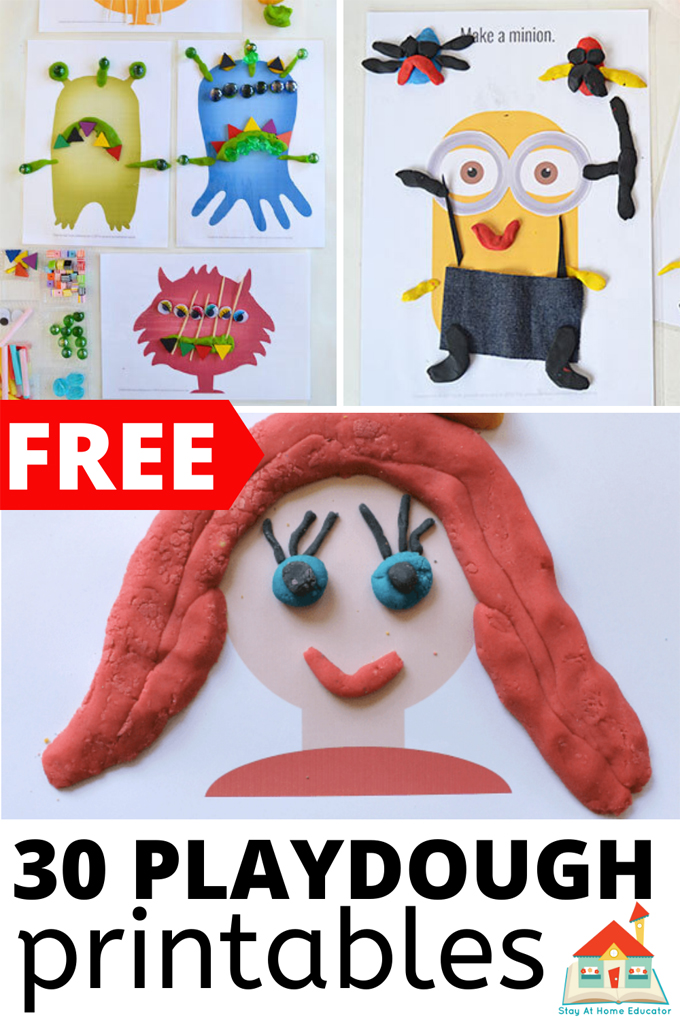 over thirty free playdough printable mats for preschoolers