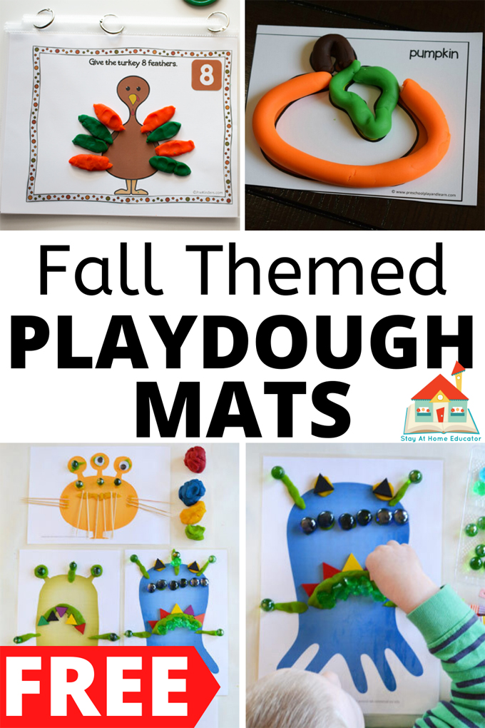 fall themed playdough mast