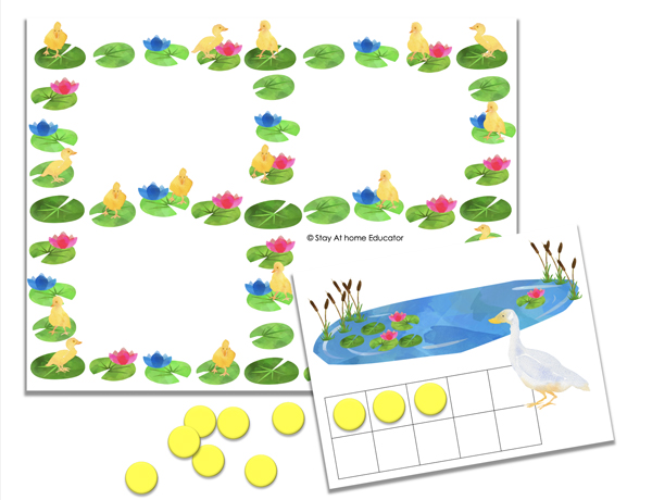 free printable spring theme cooperative game for preschoolers