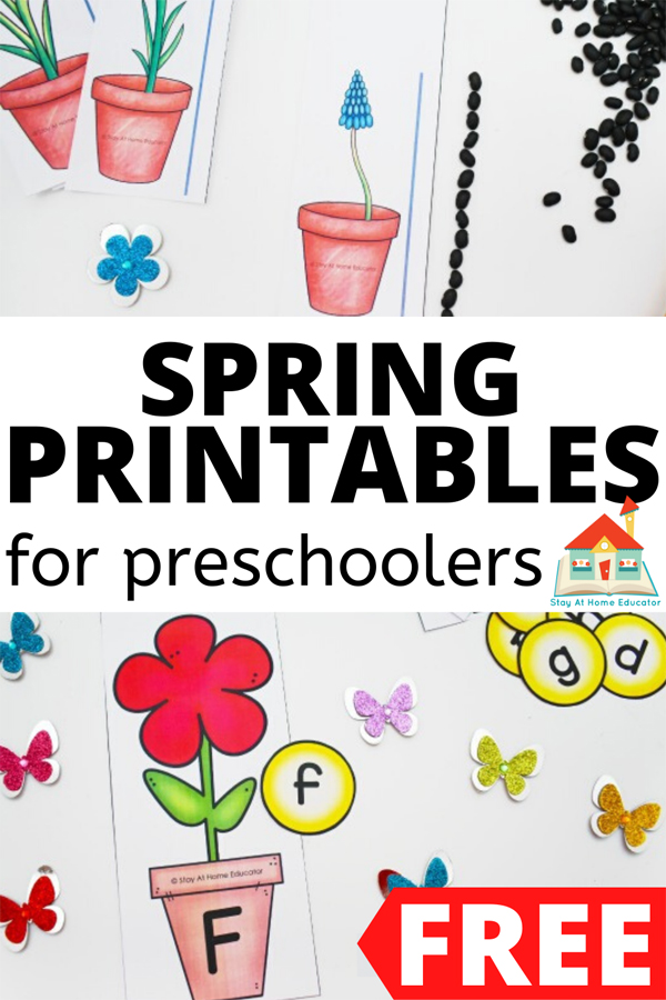 free spring printables for preschool spring theme | spring activties for preschoolers