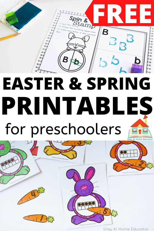 free Easter printables and spring printables for preschool spring theme | Easter activties for preschoolers