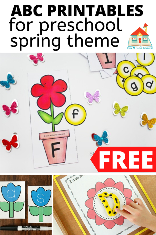 free alphabet printables for preschool spring theme | spring activties for preschoolers