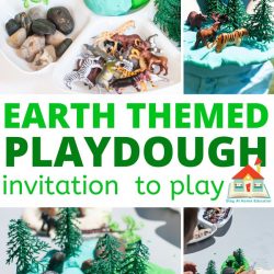 Earth themes playdough invitation to play