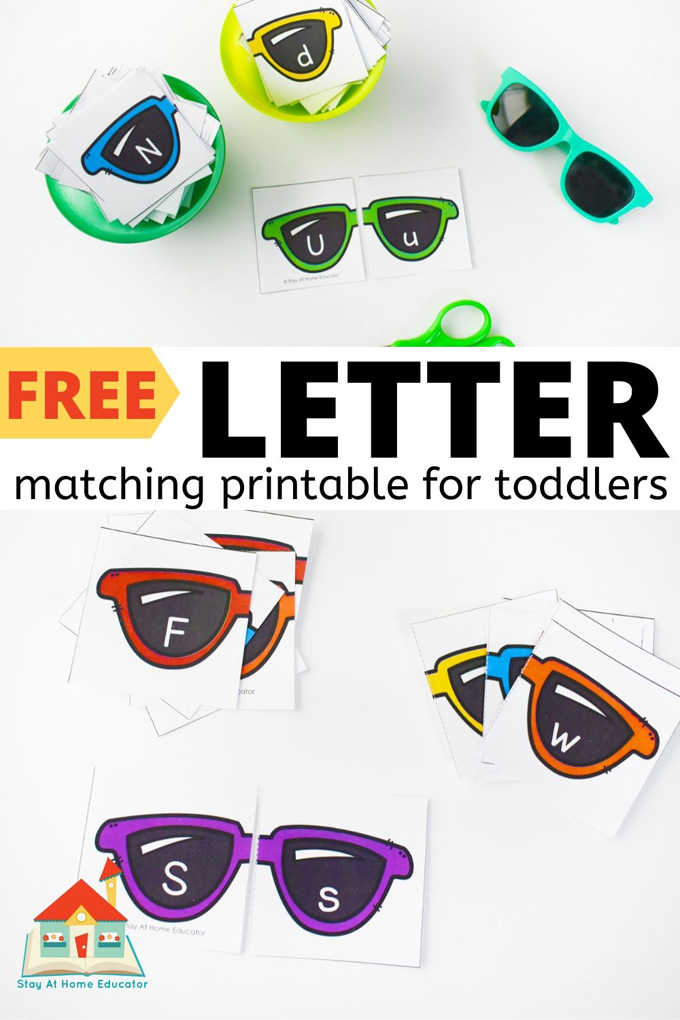 letter matching activity for toddlers to do this summer