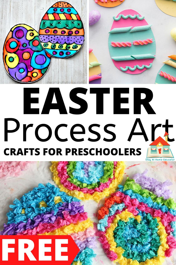 Easter egg process art crafts for preschoolers