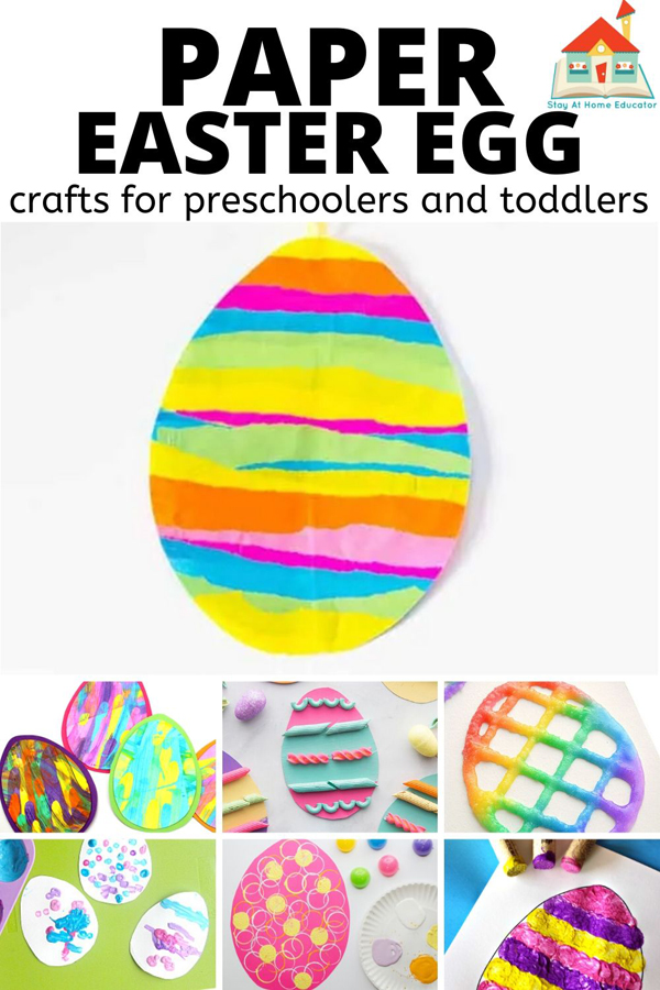 Paper Easter egg crafts for preschoolers and toddlers