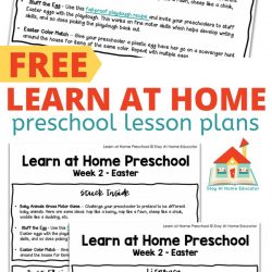 free learn at home preschool lesson plans for homeschool preschool | free Easter lesson plans for preschoolers featuring over 16 easter activities for toddlers and preschoolers