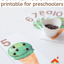 ice cream summer counting printable for preschoolers, preschool number activities