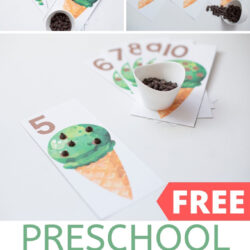 preschool ice cream theme activities, preschool number activities