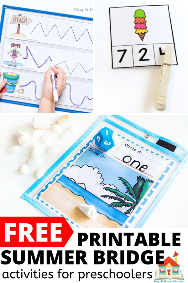 free summer learning printables for preschoolers