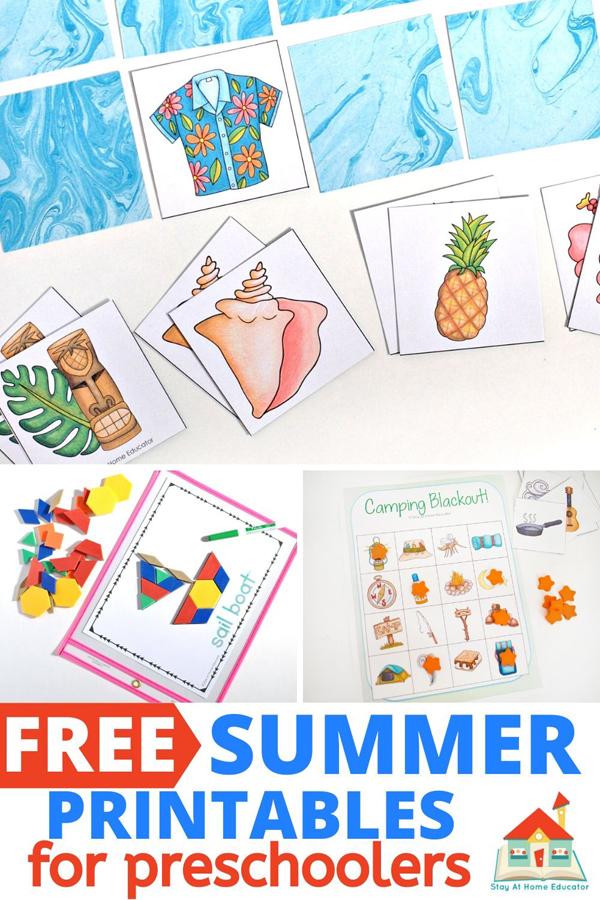 free summer printables for preschoolers