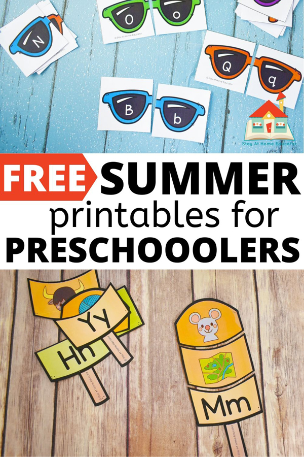 free summer printables for preschool learning