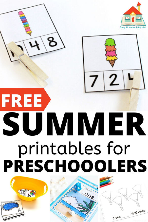 free summer printables for preschool summer learning
