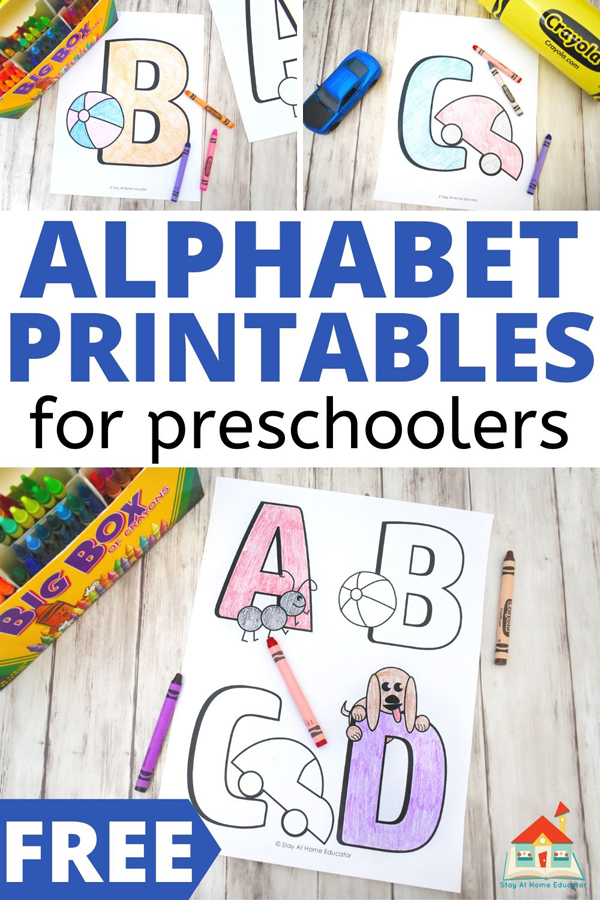 collage of printed alphabet coloring pages, including letter a coloring page