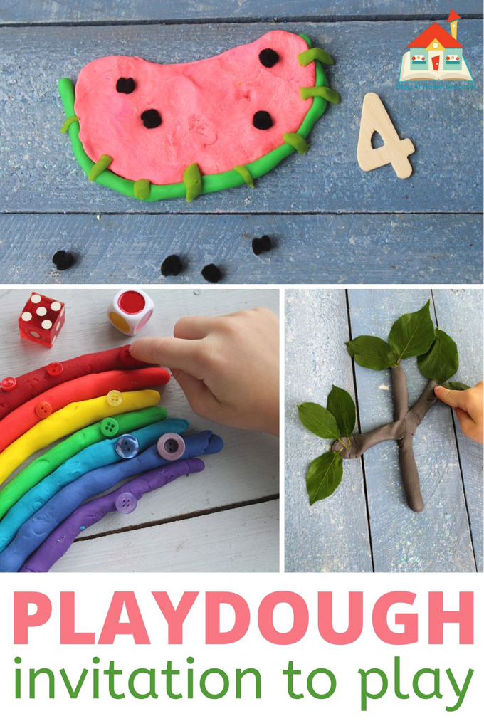 math playdough invitations to play